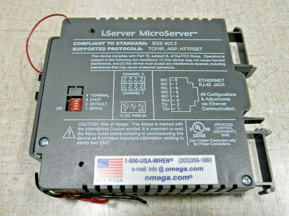 Omega Engineering EIS-2B iServer MicroServer Signal Condition Controller