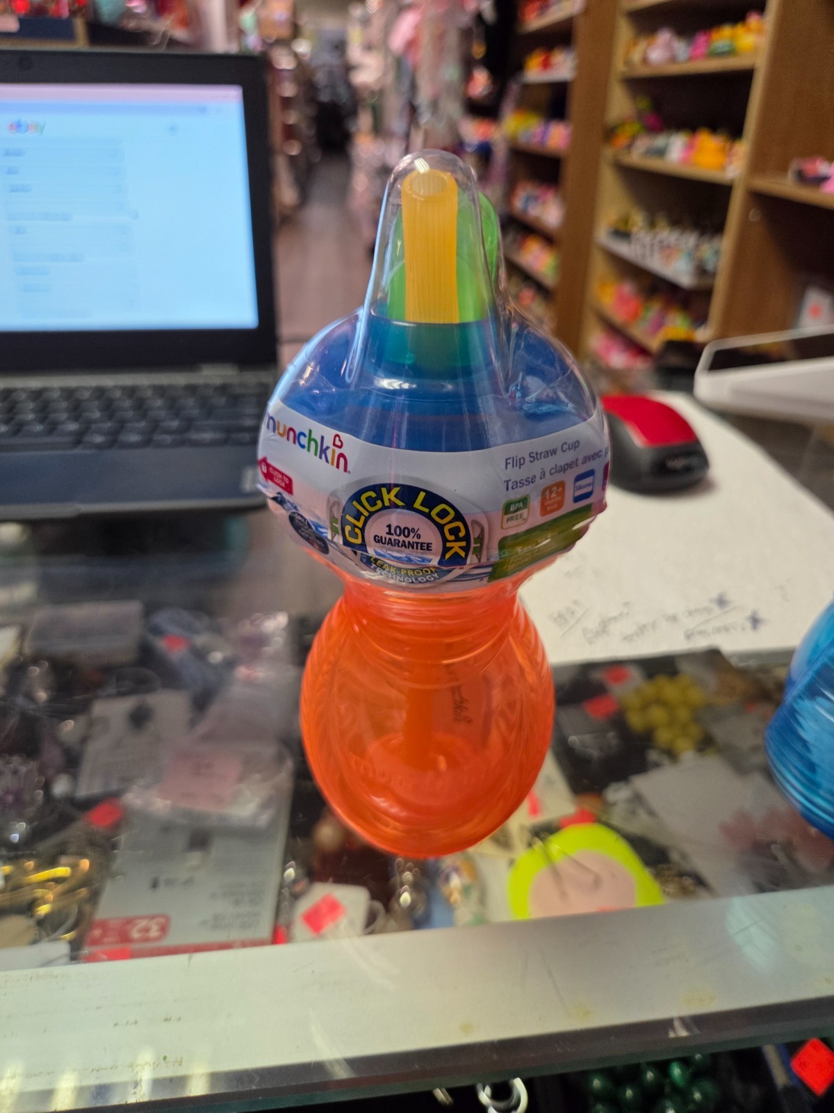 Munchkin Click Lock 9oz Flip Straw Cup Leak Proof Technology