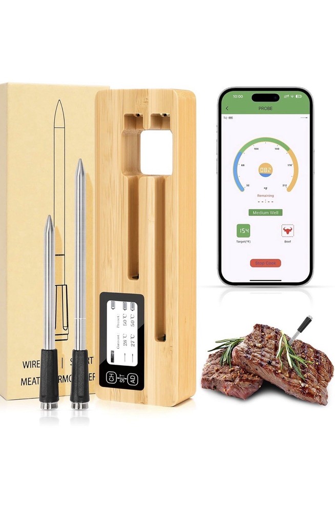 Extended Range Wireless Smart Meat Thermometer Brand new