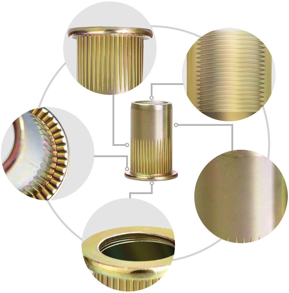 Rivet Nuts-157pcs Nutsert Kit Rivnuts Nut Sert Kits,Nutsert Assortment Carbon...