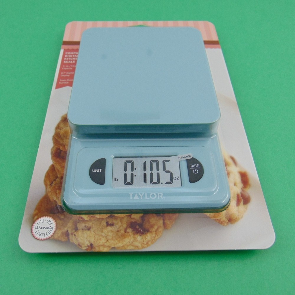 Farberware Baking Advantage Digital Kitchen Scale Compact Aqua Green Taylor