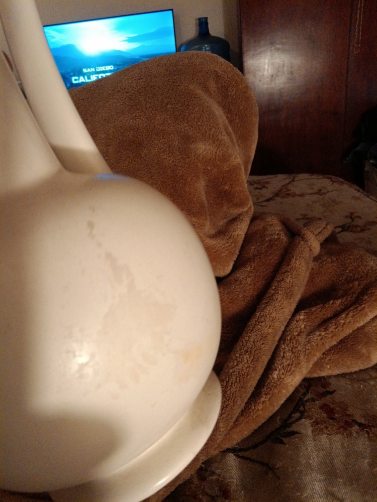 Nilok Ceramic Pitcher White Matte Pottery Round Solid Handle Impressed Backstamp