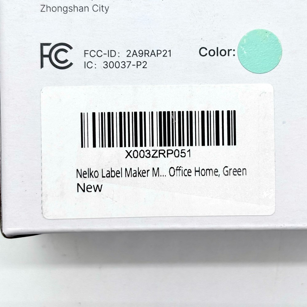 Nelko Portable Wireless Label Maker Model P21 - Green