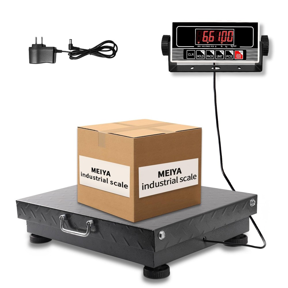 Heavy Duty Shipping Scale, 660 lb Industrial Platform Scale for Packages, 0.1...