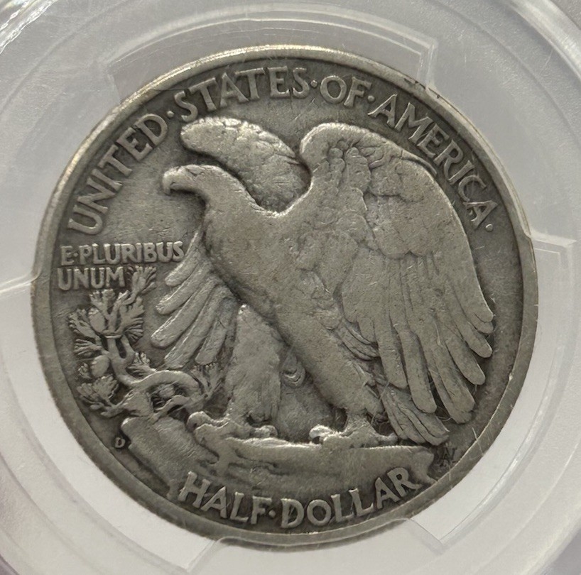1938-D Walking Liberty Half Dollar PCGS VF20