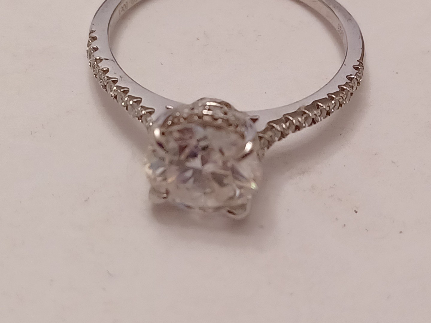 925 Sterling Moissanite 2.0 Ct Engagement Ring Sz 7 & Matching Wedding Ring NEW