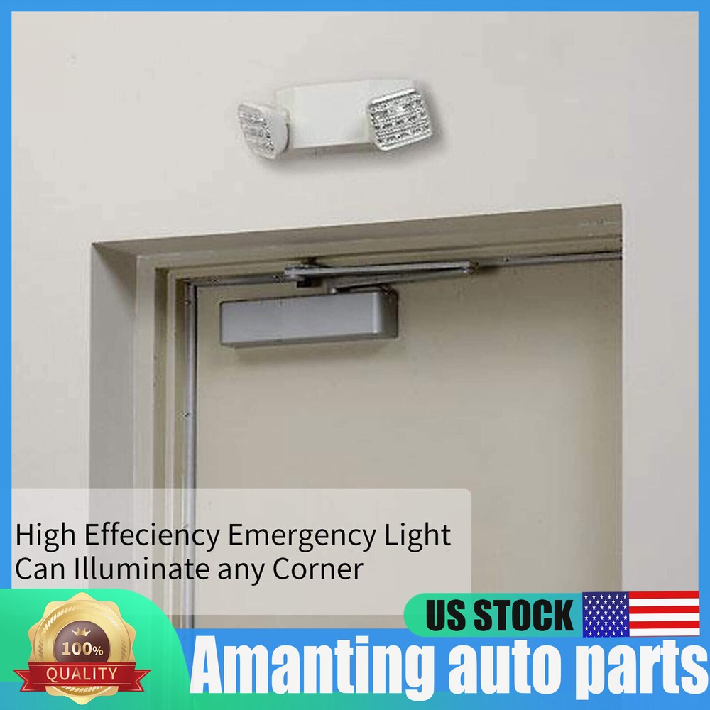 6 Pack LED Emergency Exit Light Adjustable 2 Head With Battery Back-up 924 US