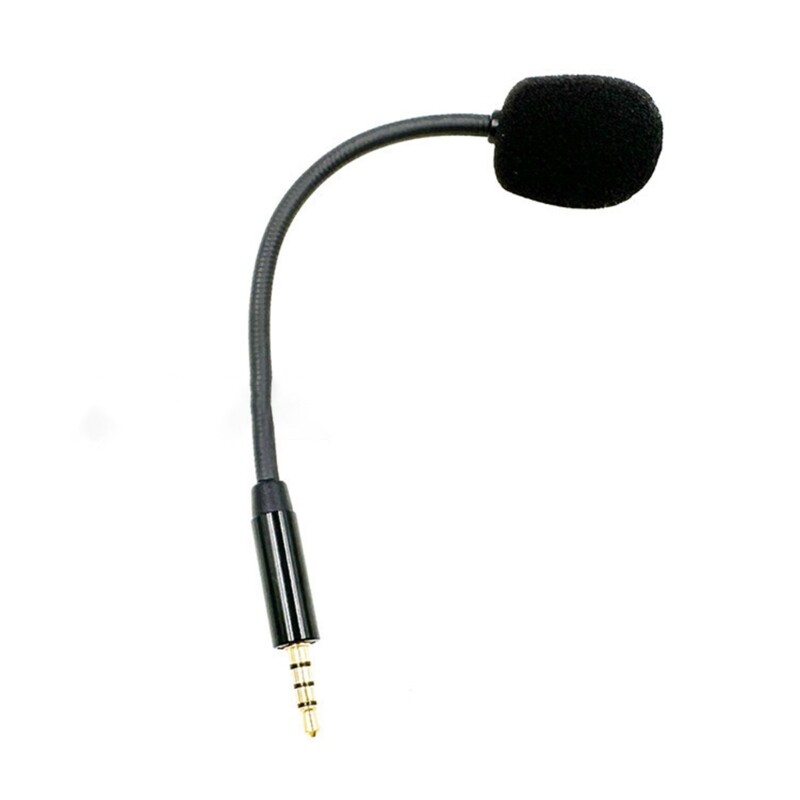 Replacement Microphone 3.5mm Gold Plate External Microphone for Game Headset PC