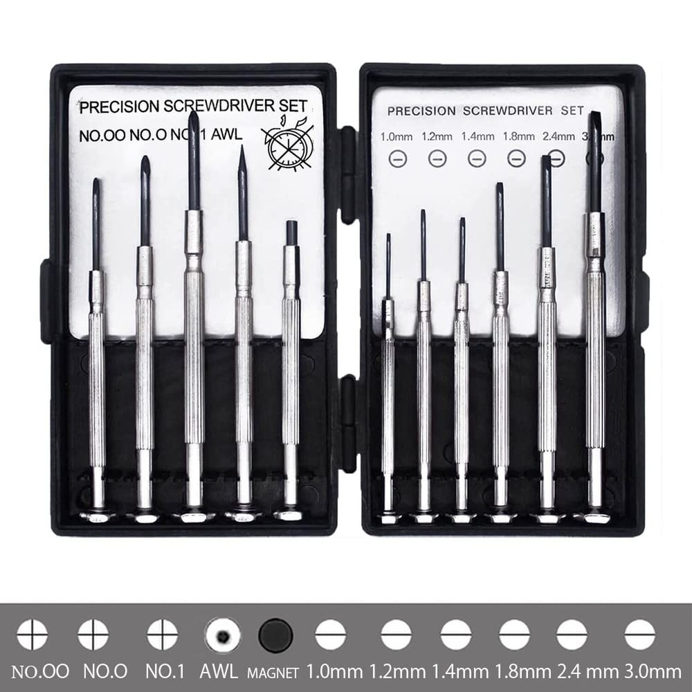 11 Pcs Mini Screwdriver Set - Flathead & Phillips Screwdriver Kit for Glasses...