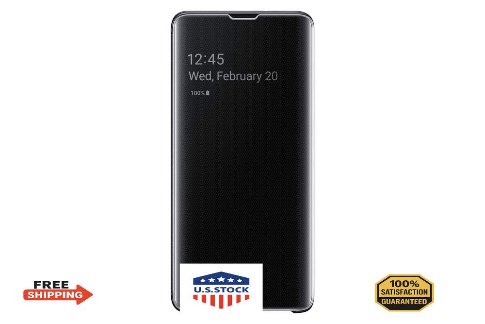 Samsung Galaxy S10 S-View Flip Case, Black