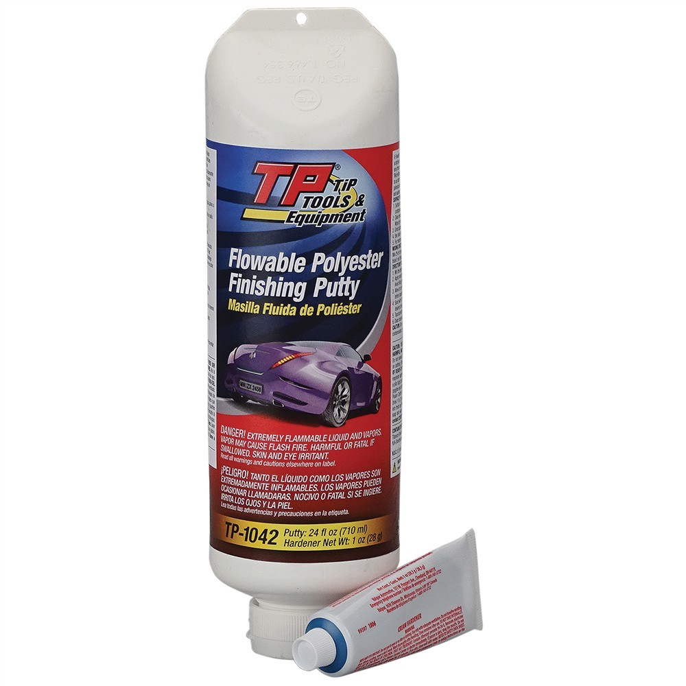 TP Tools Flowable Polyester Glazing Putty, 24 oz tube #TP-1042