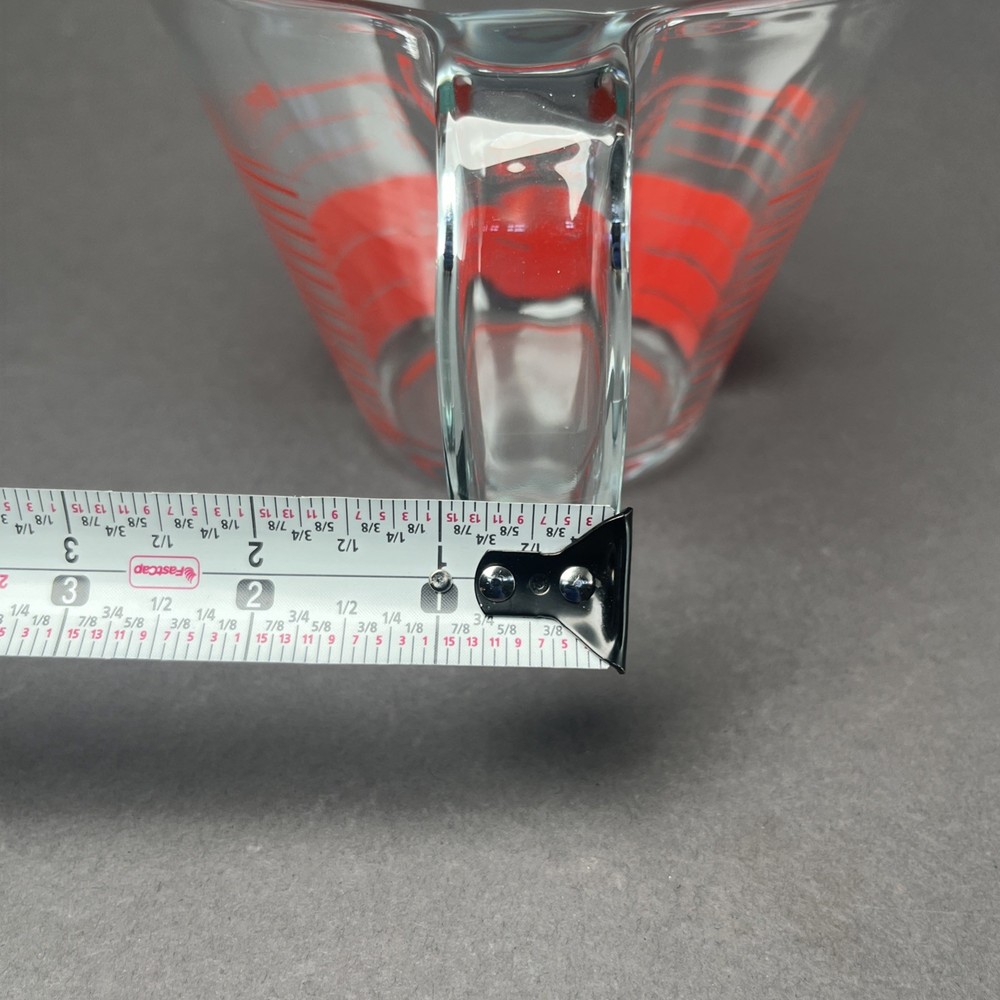 PYREX Measuring, 2 Cups, 16 oz, 500 mL, Red Reverse Read Inside
