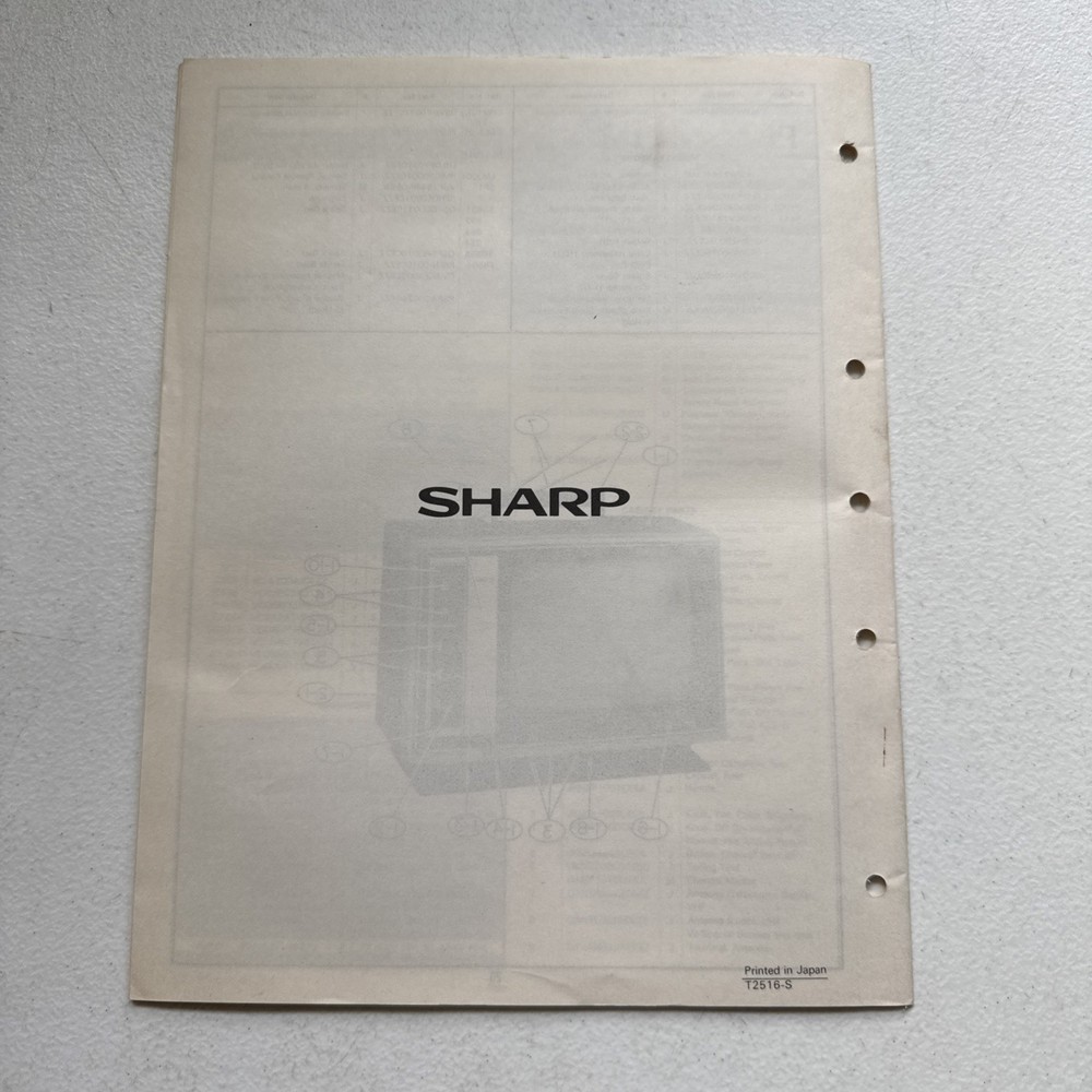 Sharp Electronics Color Television Model C1385 Preliminary Service Information