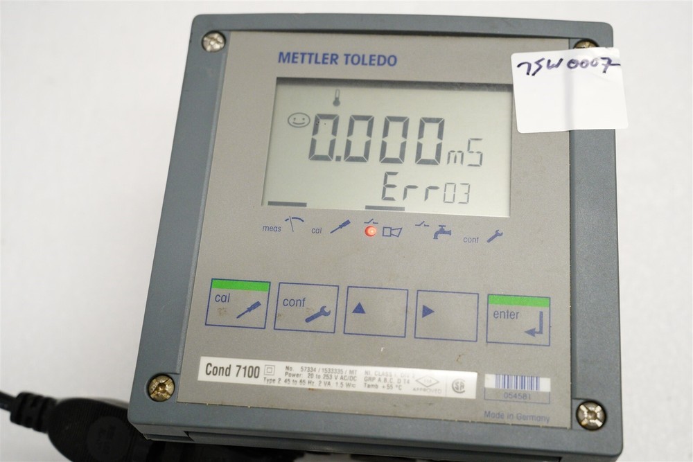 Mettler Cond 7100 Type 2 Conductivity Transmitter, W/O Sensor, With Sensor Cable