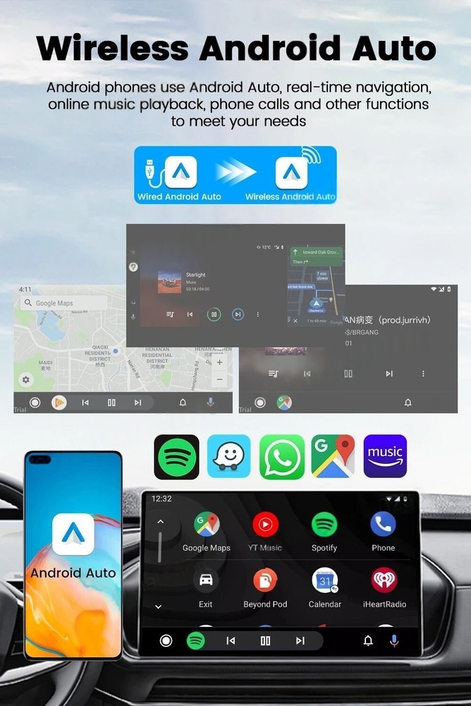 CarlinKit Mini Ultra Wireless Android Auto & Wireless CarPlay Dongle Adapter Kit