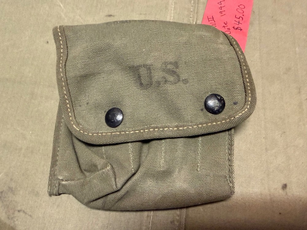 ORIGINAL WWII US ARMY INFANTRY M1944 JUNGLE FIRST AID KIT CARRY POUCH-ARNOL 1943