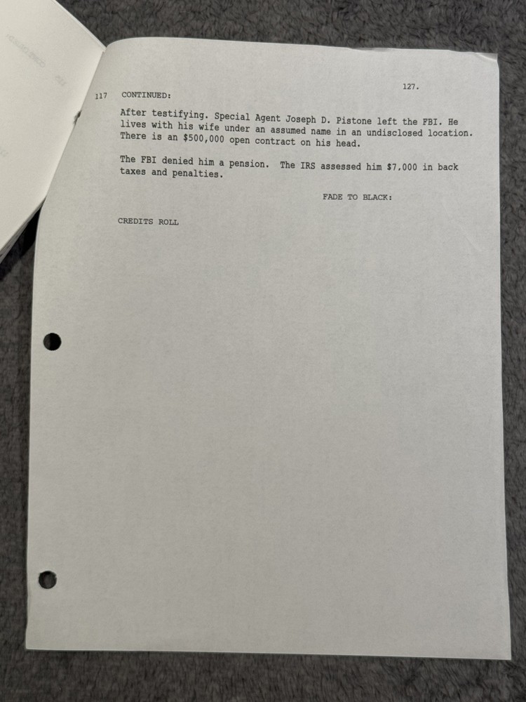 1992 Revised Draft DONNIE BRASCO by Paul Attanasio SCRIPT SCREENPLAY