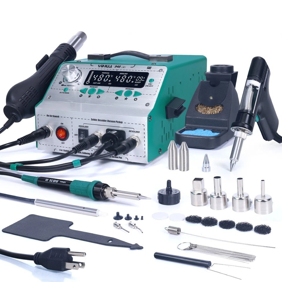 YIHUA 948-II 4-in-1 Digital Desoldering Rework Station Hot Air Soldering Station