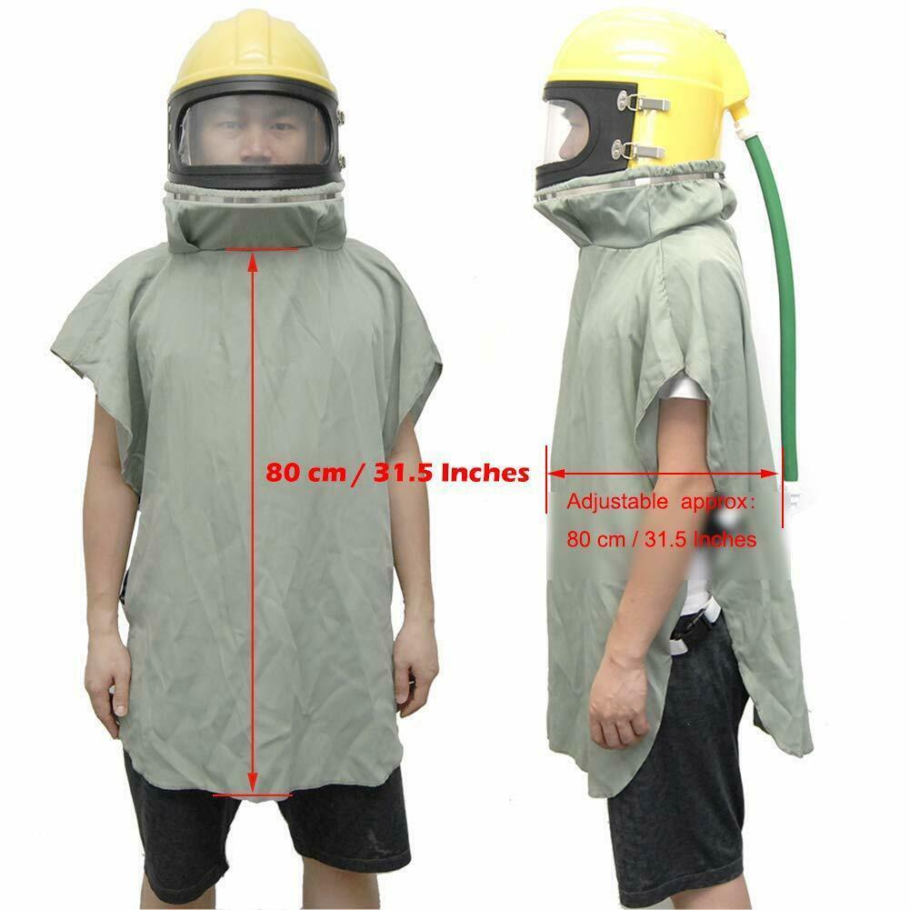 Safety Sandblast Helmet Sandblaster Sandblasting Hood Protector Gear+25PCS Lens