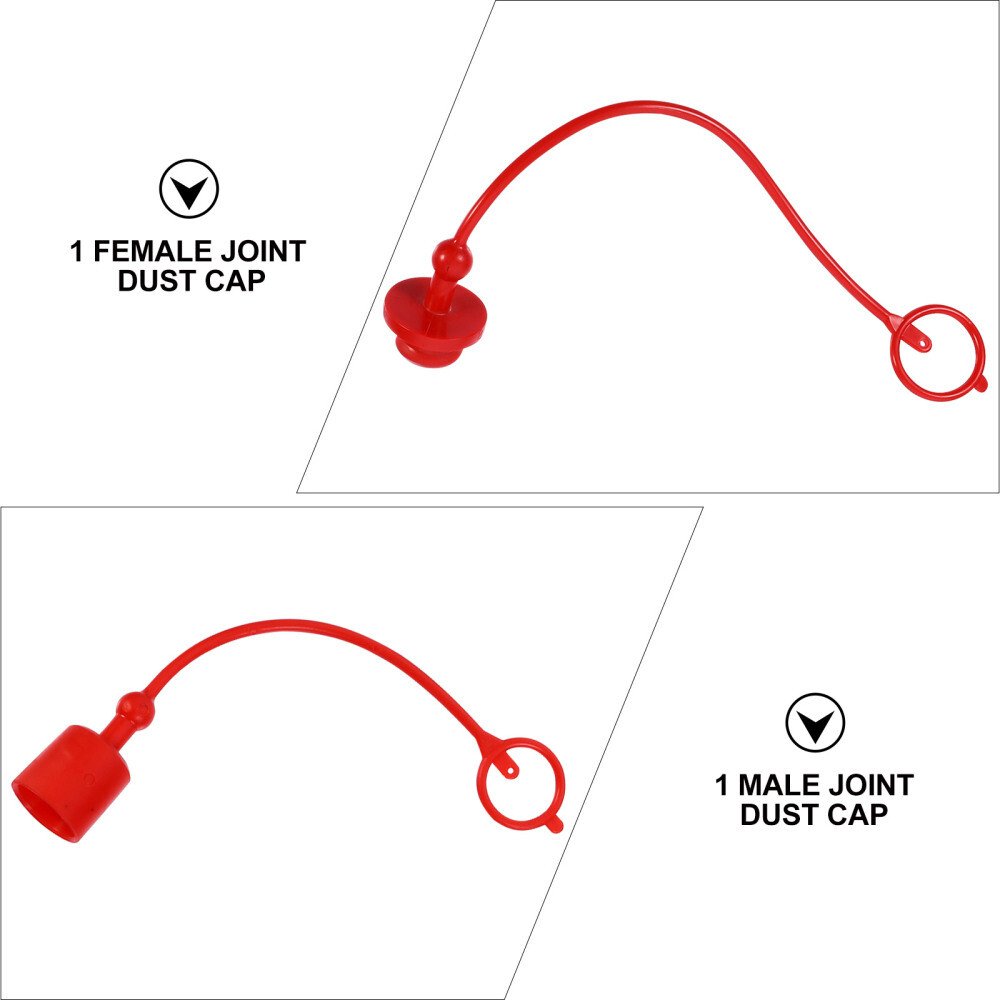 1 Set Quick Coupling Dust Caps Quick Connector Couple Covers Supply (Red)