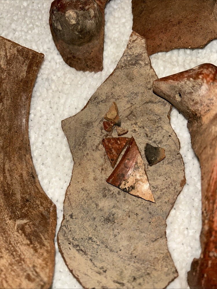 Broken Mayan Ceramic Handmade Bird Bowl