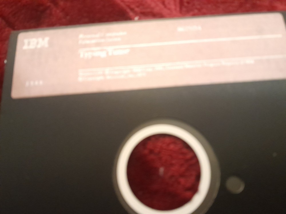 Vintage IBM Typing Tutor Software Program, 1981 5.25" Floppy Disk