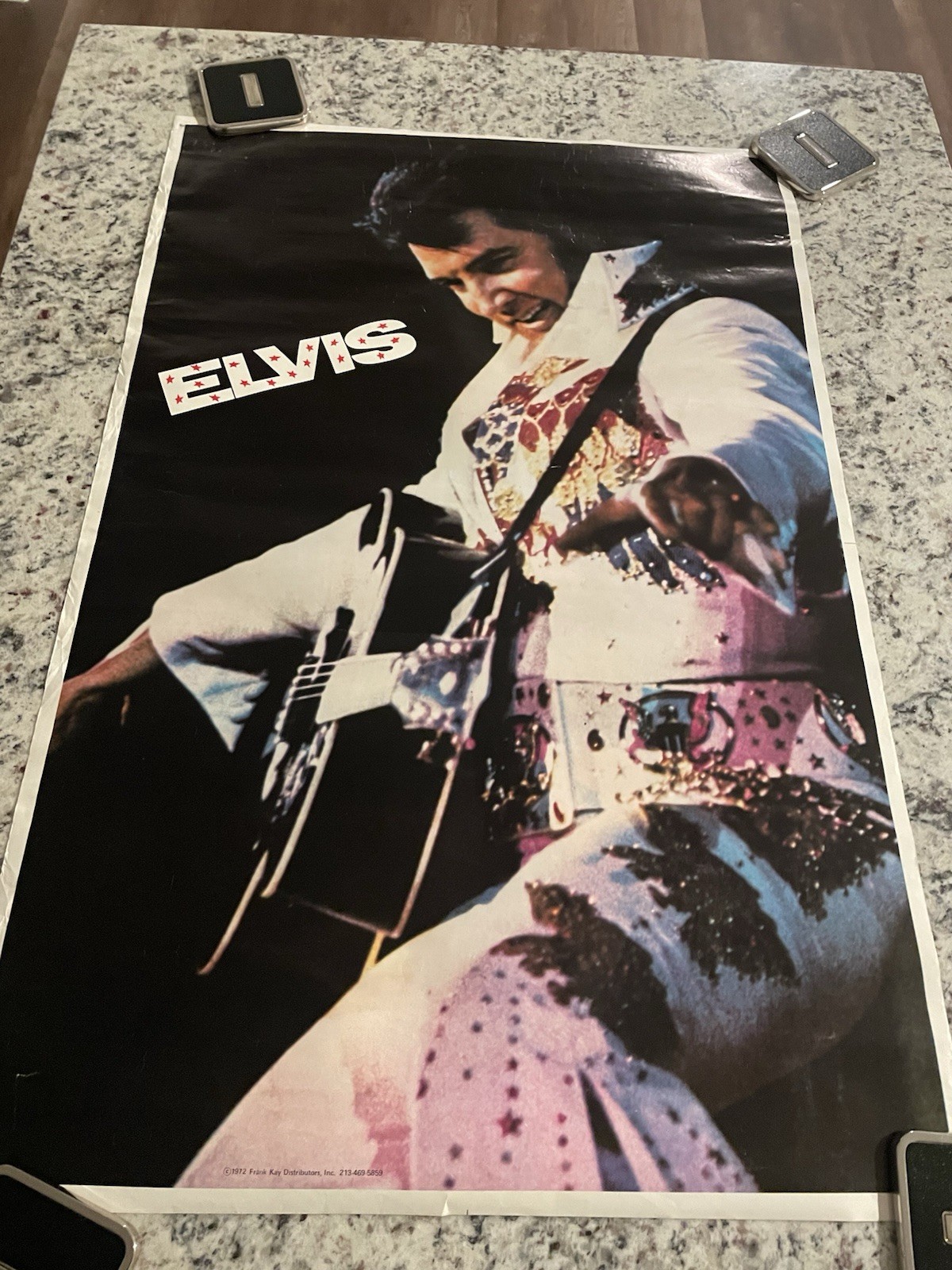 Elvis Poster 1972 Original Rare King of Rock & Roll 23” X 35”