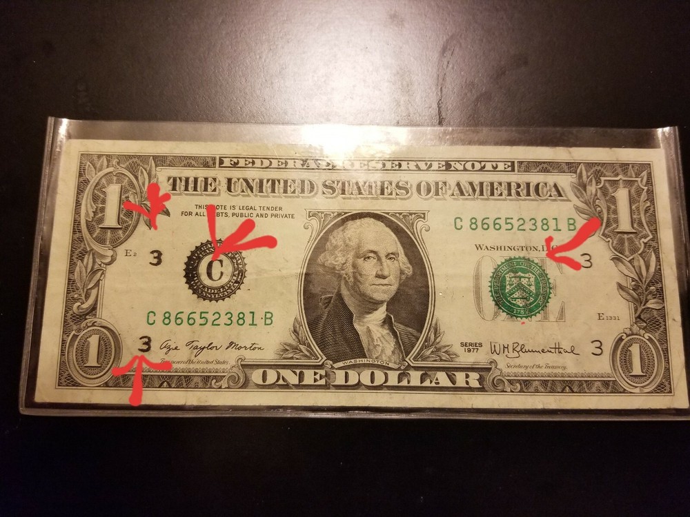 1 DOLLAR BILL ERROR NOTE !!!