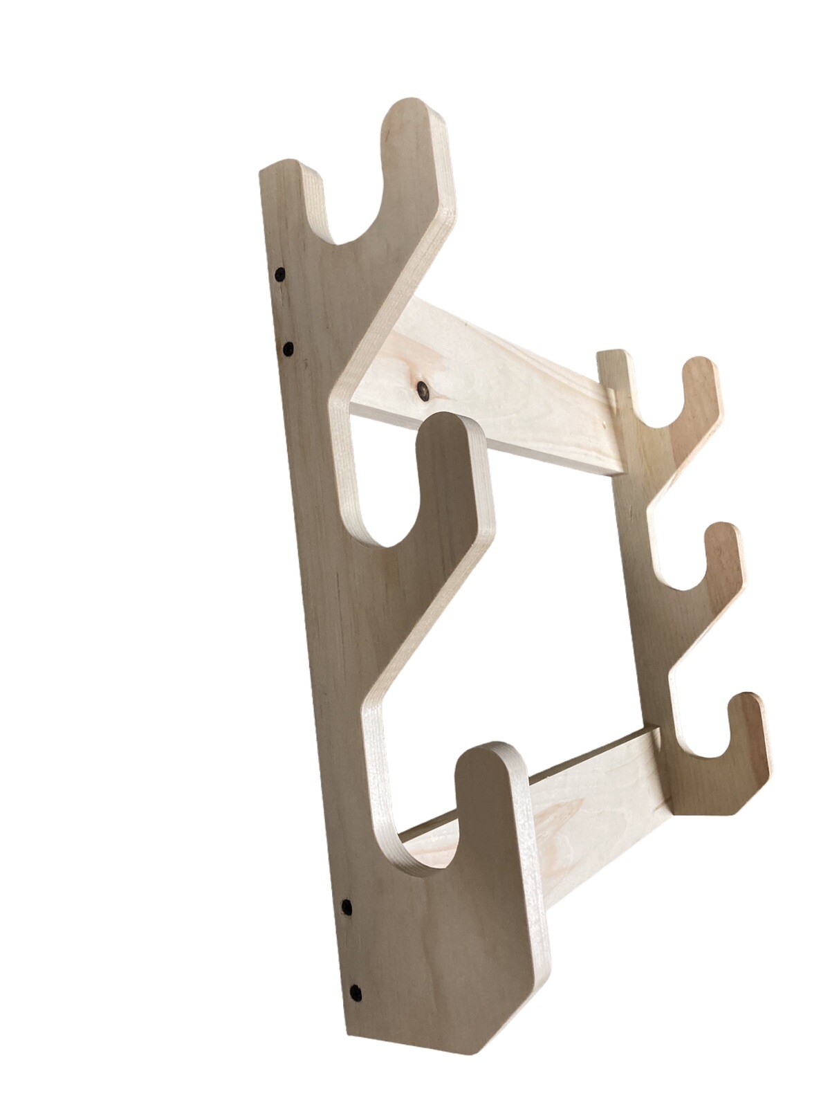 Amish MADE PINE Wood UnFinished 3 Gun Rack Rifle Shotgun Horizontal Wall Mount