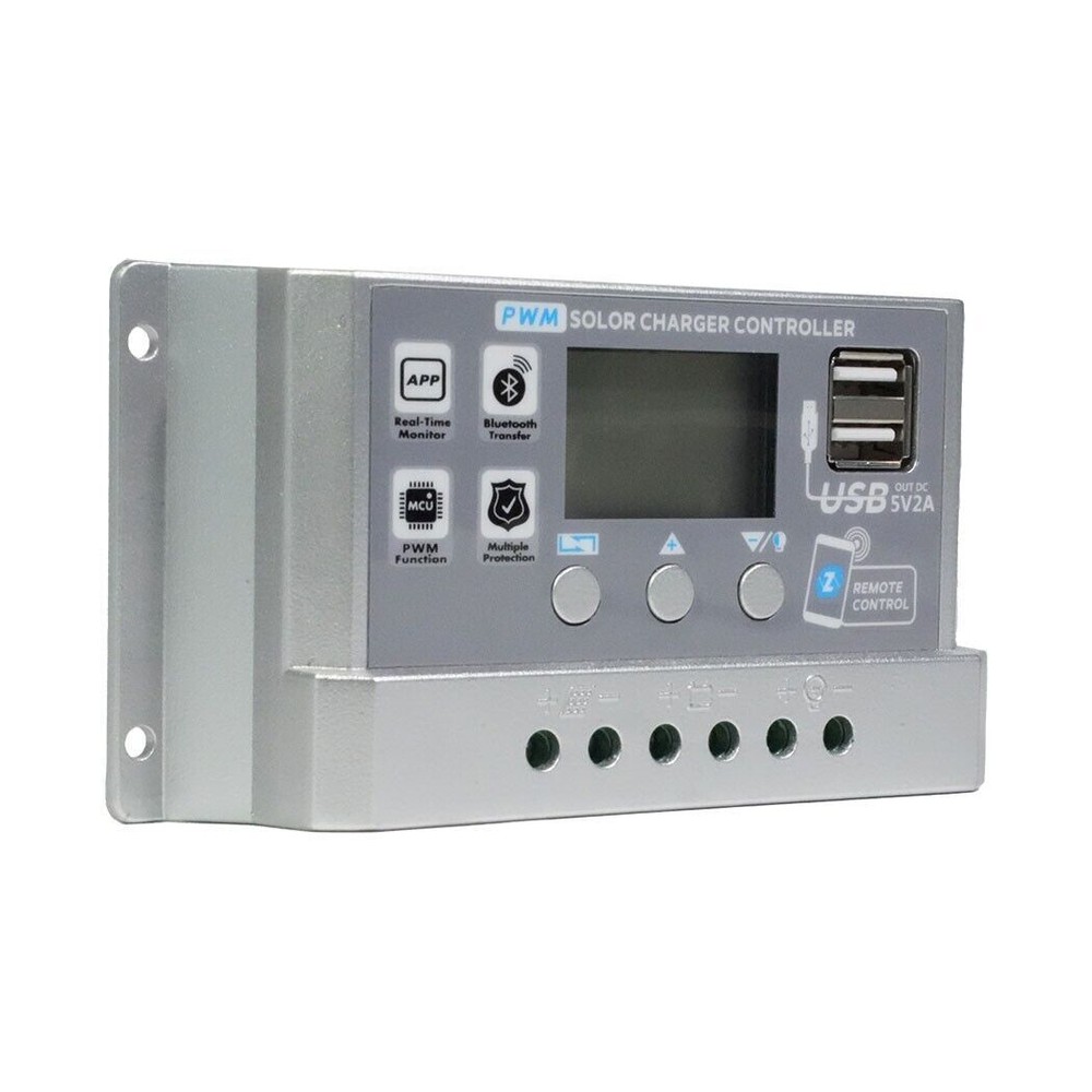 30A Solar Charge Controller 12V24V Panel Battery Regulator APP COMM USB 0V Start