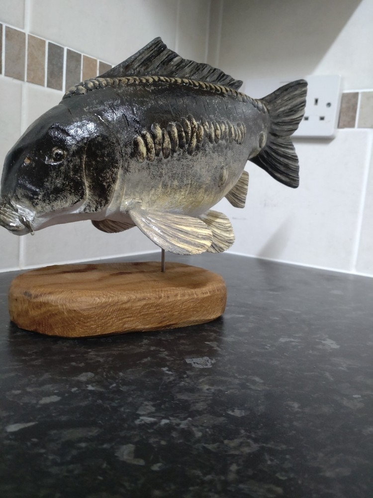 Carp Fishing, linear Carp statue