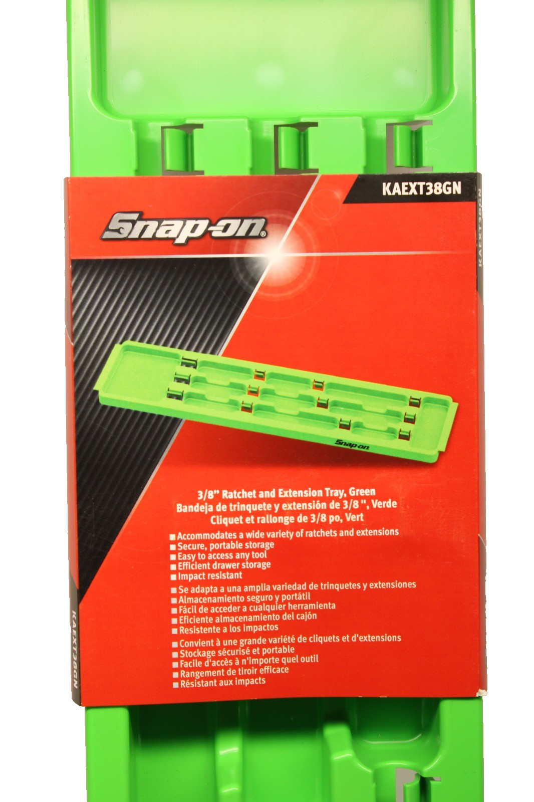 Snap-on Tools USA NEW GREEN 3/8" Drive Extension & Ratchet Organizer KAEXT38GN