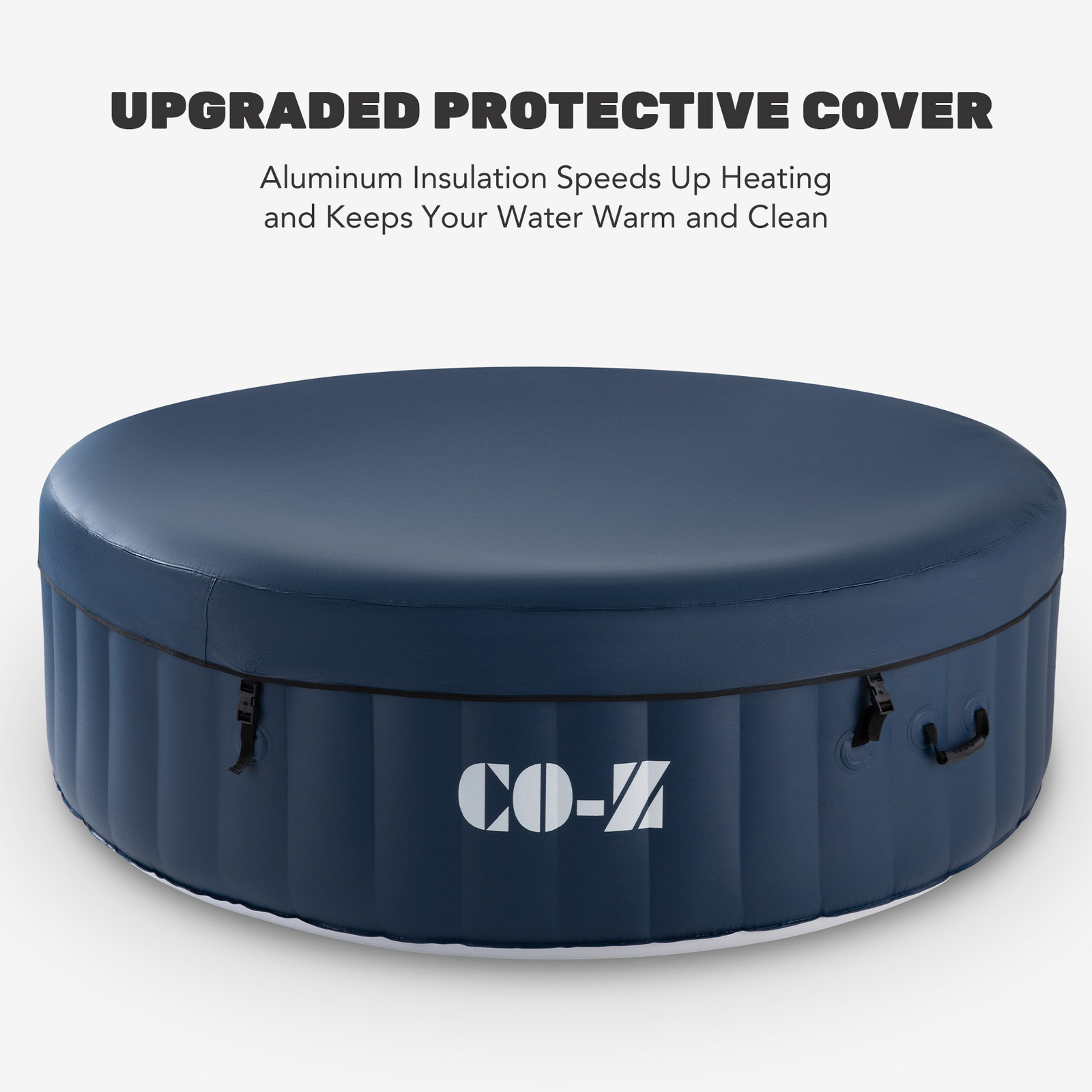 7'x7' Inflatable Hot Tub Spa Portable Bathtub with 130 Jets Air Pump Ideal for 6