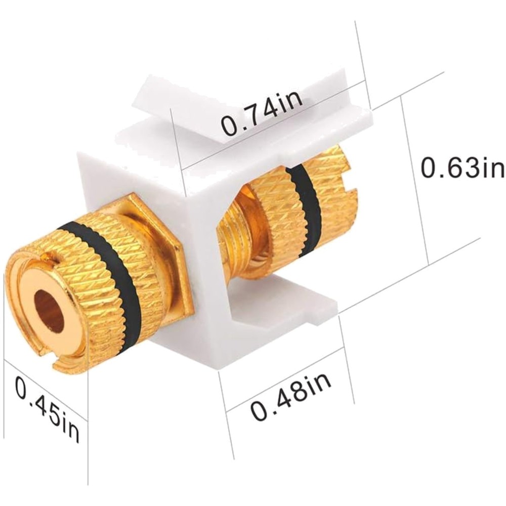Banana Jack Binding Post Keystone Insert 6-Pack