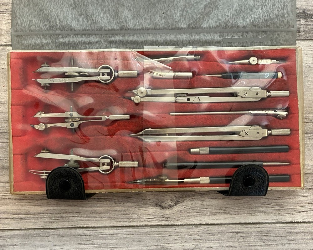 vintage drafting tool set -Complete