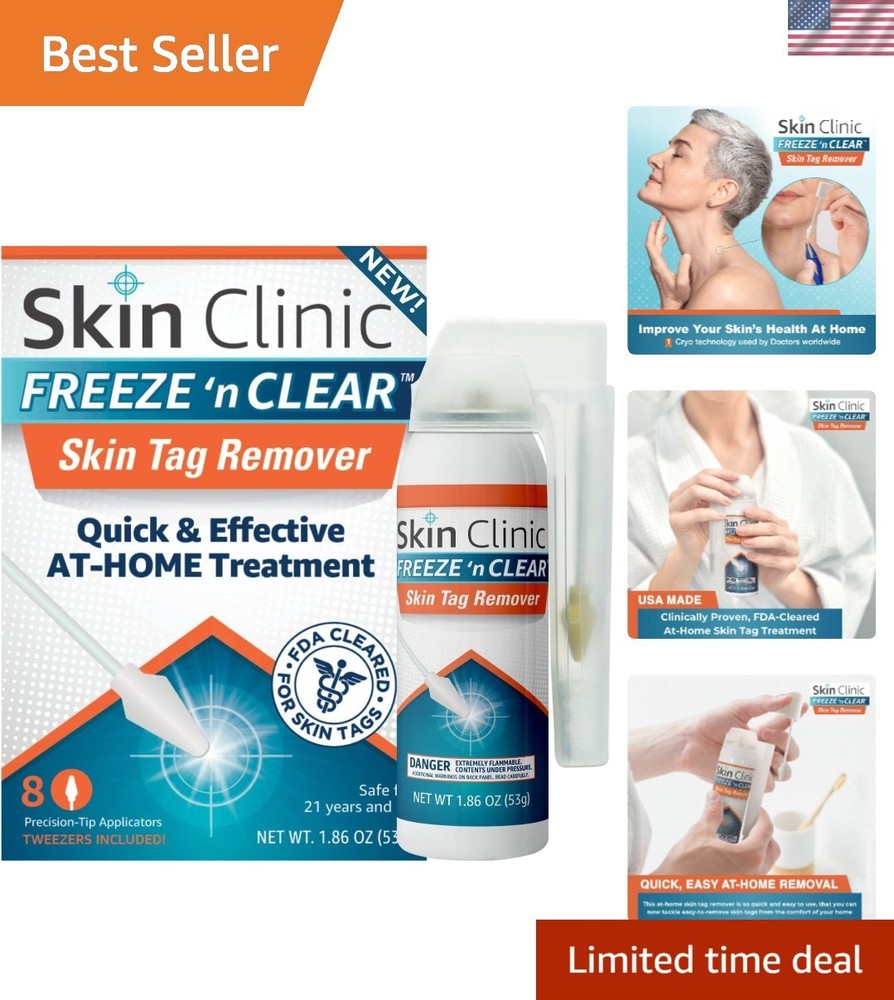 Effortless Skin Tag Treatment Kit - 8 Precision Tips, -Cleared Solution