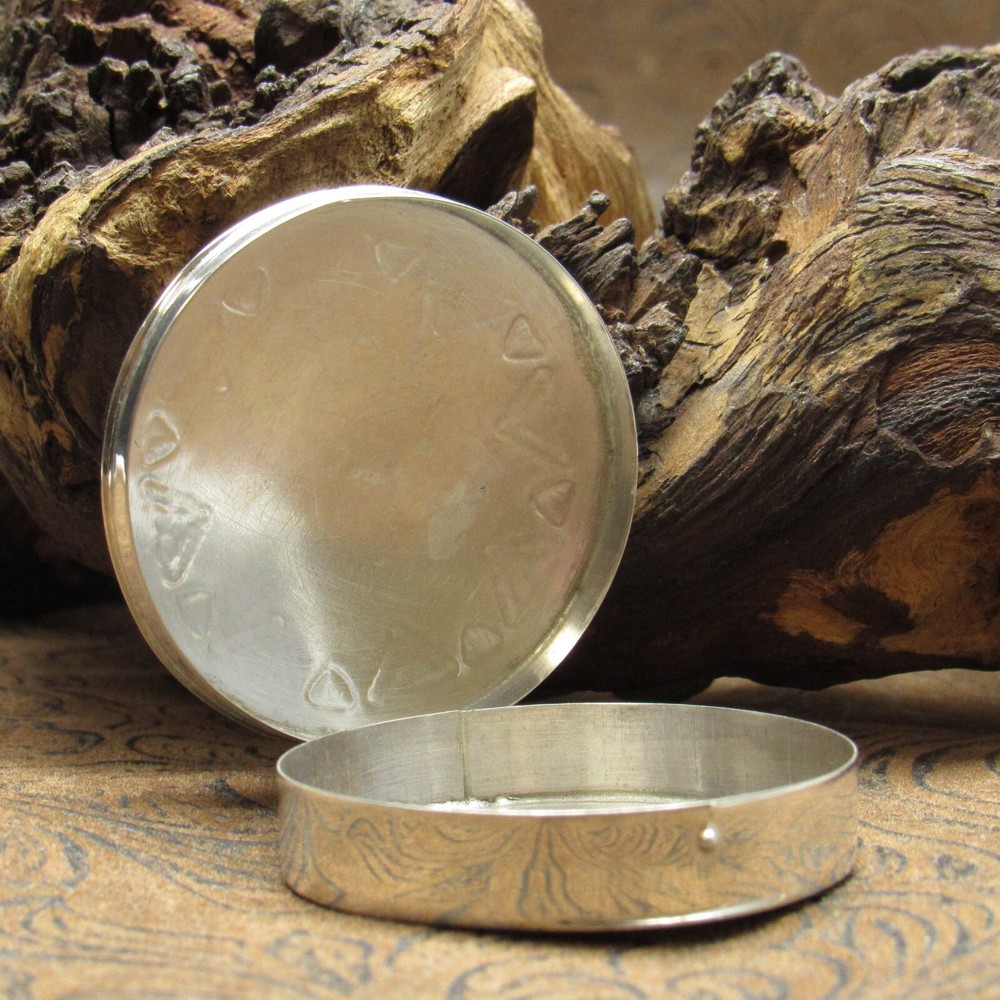 Small Sterling Silver Turquoise Pill Container+