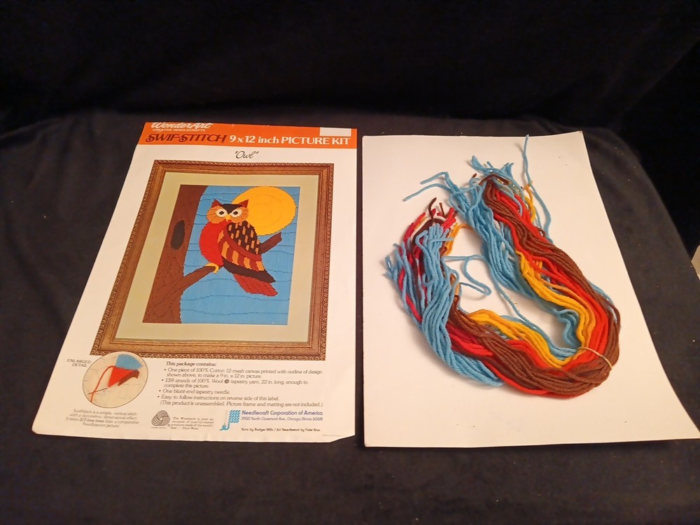 Vintage Needle Craft Yarn and Instructions Only