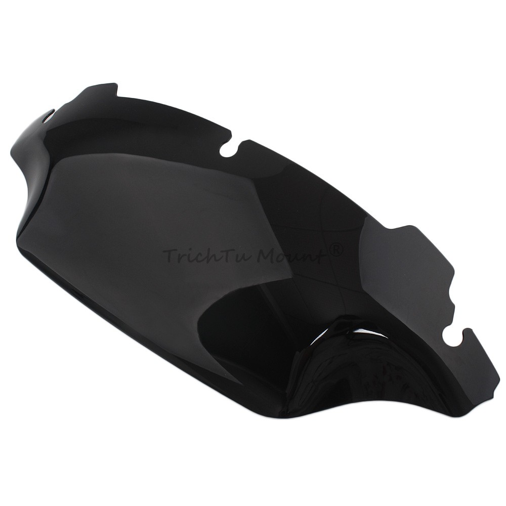 7" Front Wave Windshield Black Windscreen Noise Reduction For Harley Road Glide