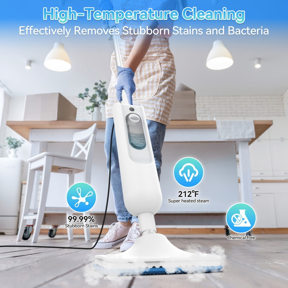 INSE 6-in-1 Steam Mop Cleaner, Multi-Function Powerful Steam Mop