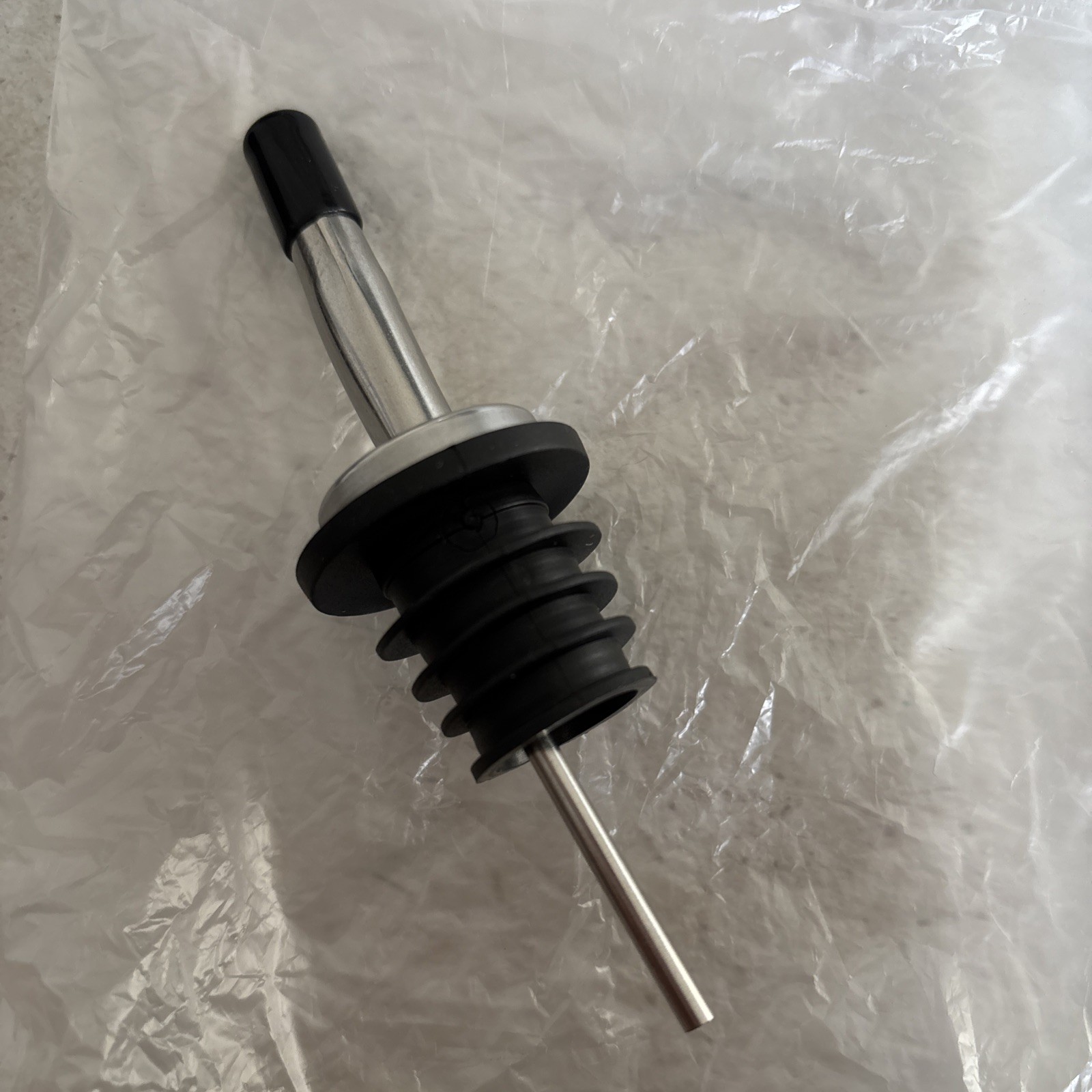 Spill-Stop Medium Flow Tapered Liquor Pourer, Chrome pack of 8