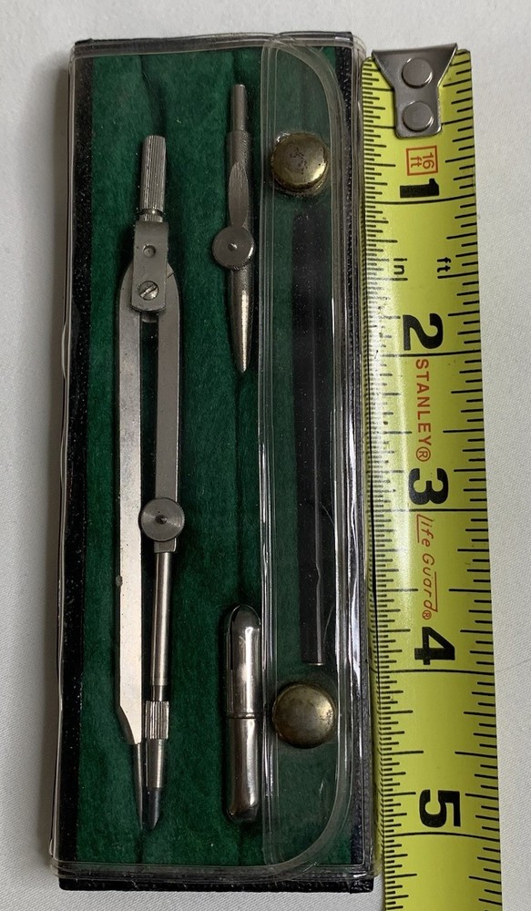 Vtg Compass Drafting Set w/Case, Made in Germany