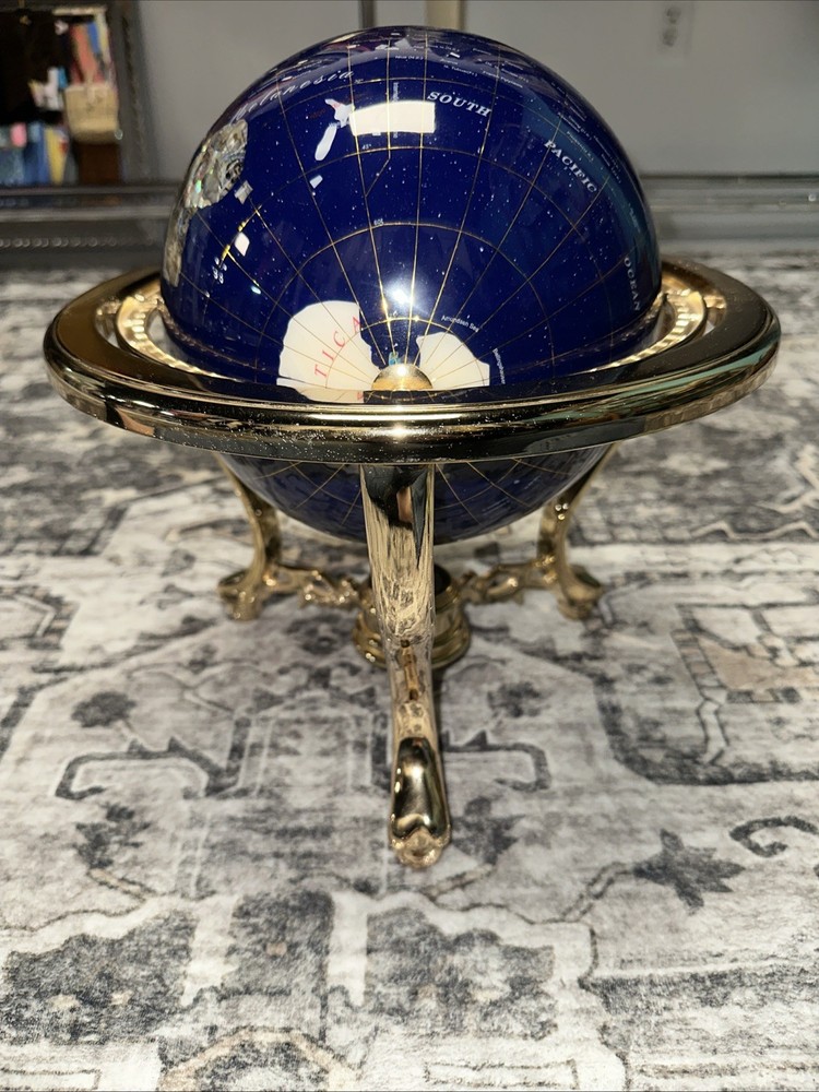 Blue Lapis Table Globe