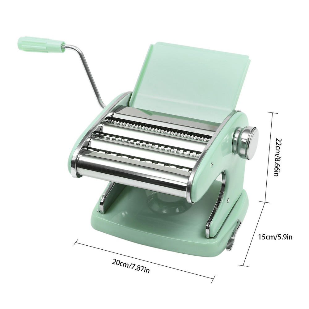 Manual Pasta Maker with 6 Adjustable Thickness Settings for Fresh Noodles