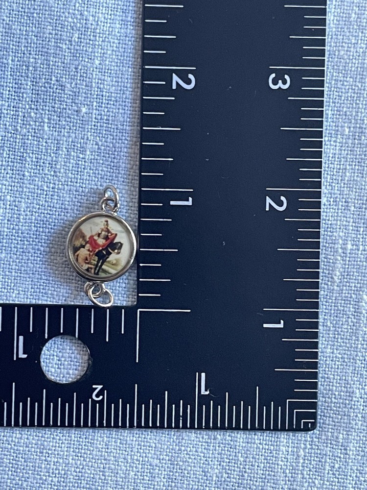 St Martin De Tours Rosary Beads Links Connectors Silver Tone