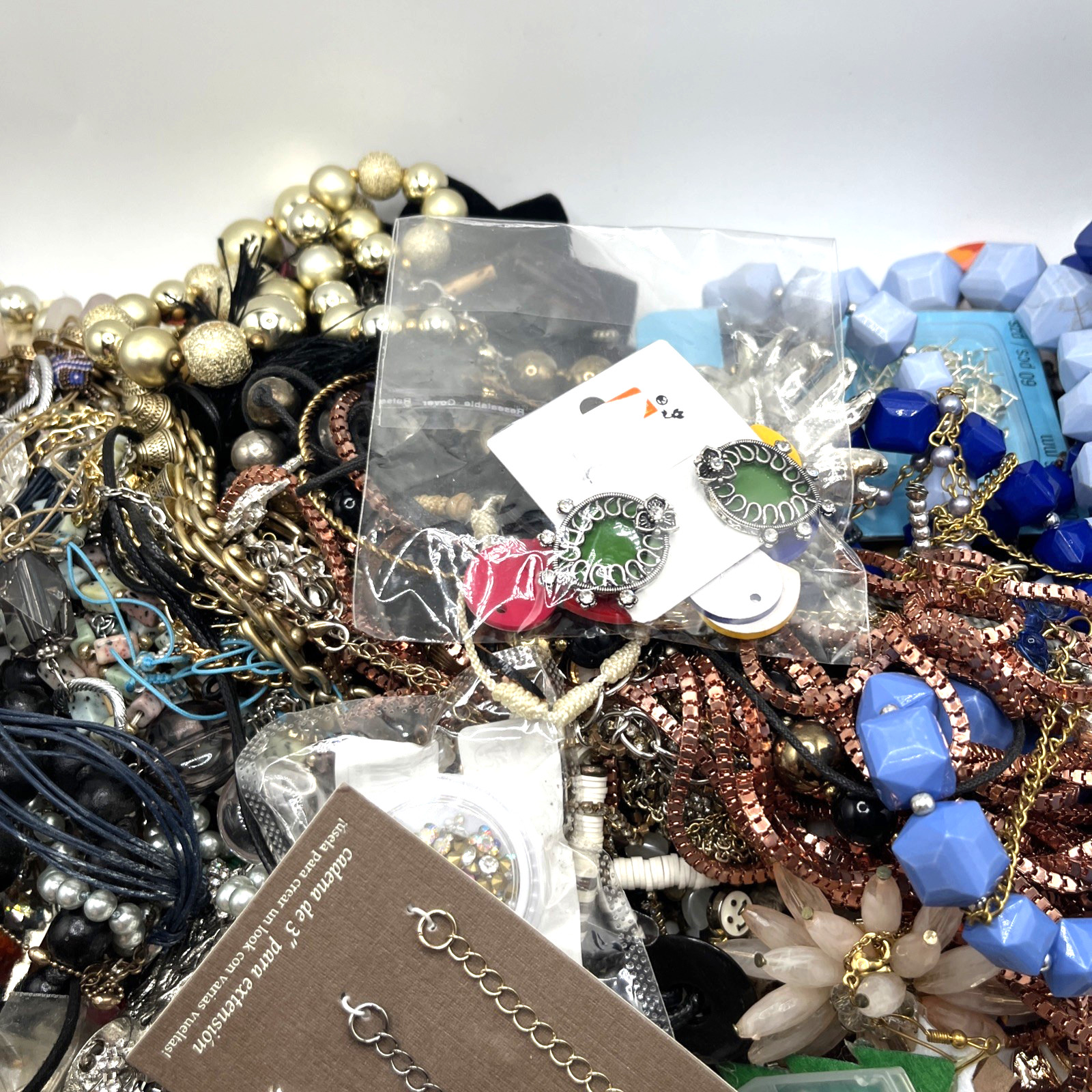 5+ Lb Jewelry Craft Lot Broken Junk Repurpose Upcycle - Vintage To Now