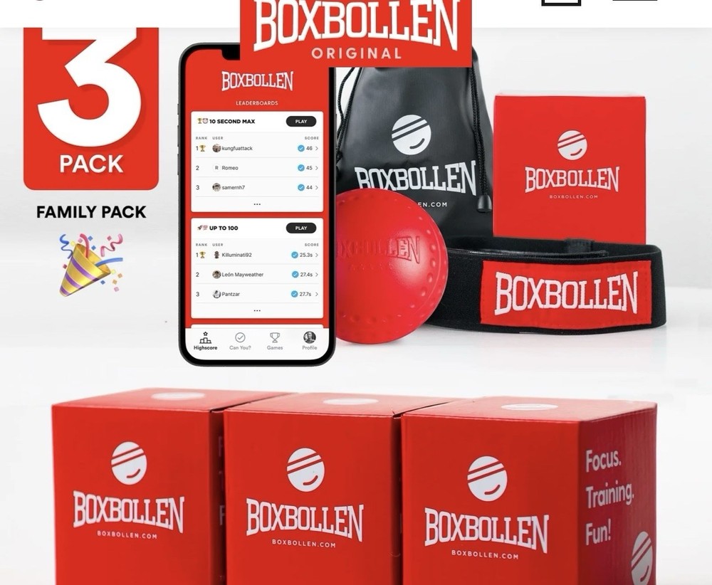 Boxbollen Boxing Balls - 3-Pack - Original Workout w App Code - Punch Boxing MMA