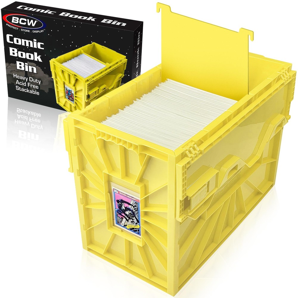 BCW Short Comic Book Bin | Holds 150 Comics | Stackable Plastic Storage | Acid-F