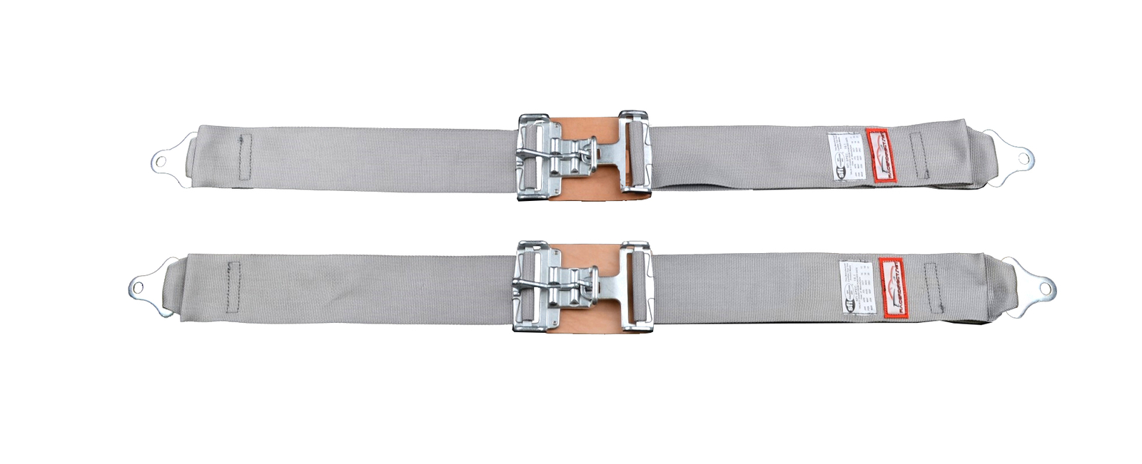 JEEP NEW PAIR 3" LATCH & LINK LAP BELT 2 POINT RACING BELT BOLT IN GRAY