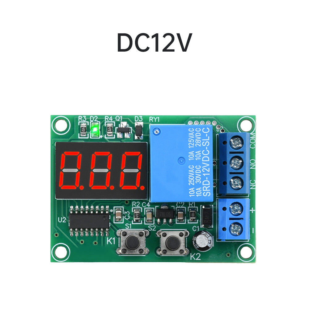 DC 12V 24V Multifunction LED Digital Time Delay Relay Cycle Timer Module Switch